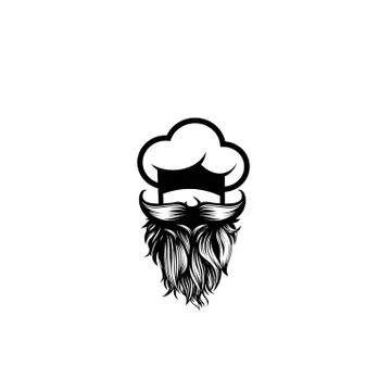 Chef with mustache and beard vector illustration Stock Illustration