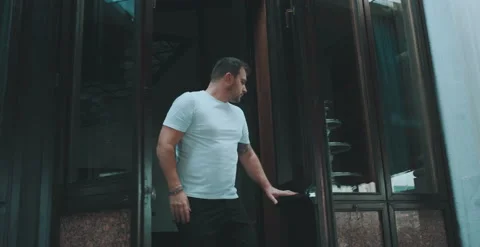 Chef opening restaurant Stock Footage 204972614