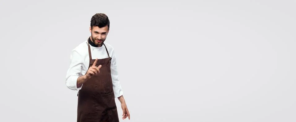 Chef panoramic mockup Stock Photos