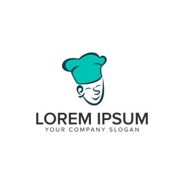 Chef people logo design concept template. fully editable vector Stock Illustration