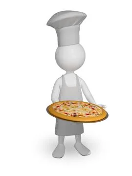 Chef with pizza Stock Illustration