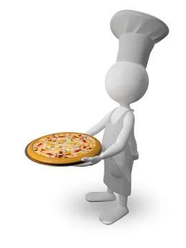 Chef with pizza Stock Illustration