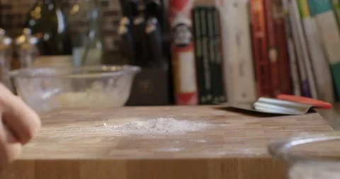 Chef Playing In Flour In Slow Motion 스톡 동영상 105370903