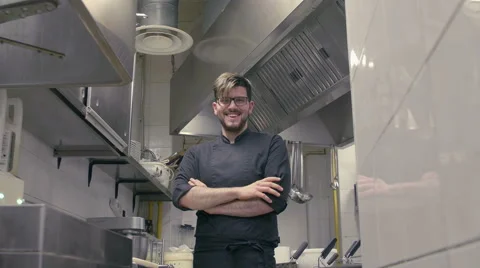 Chef portrait smiling to camera Stock Footage 64720845