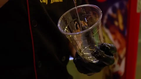 Chef Pouring Liquid into Cup Stock Footage 319207510