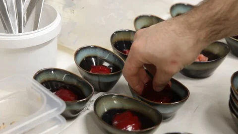 Chef prepare appetizer Stock Footage 101104025