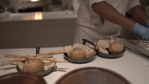 The chef prepared the bread Stock Footage 141674004