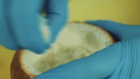 The chef prepares a bun for making soup Stock Footage 89842127