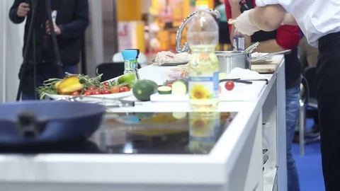 Chef prepares a dish Stock Footage 73425904
