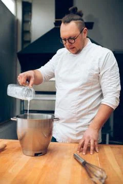 The chef prepares dough Stock Photos