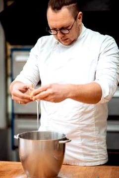 The chef prepares dough Stock Photos