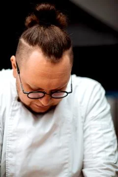 The chef prepares dough Stock Photos