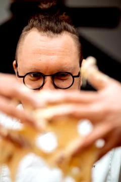 The chef prepares dough Stock Photos