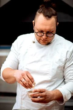 The chef prepares dough Stock Photos