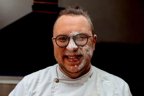 The chef prepares dough Stock Photos