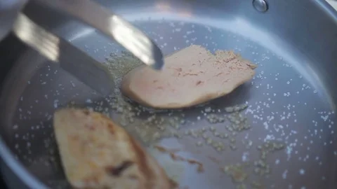 The chef prepares the Foie gras Stock Footage 83322391