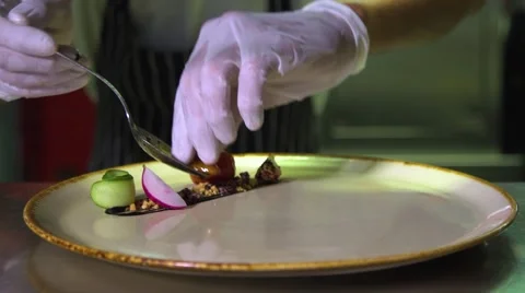 Chef prepares a gourmet steak  Stock-Footage 66463785