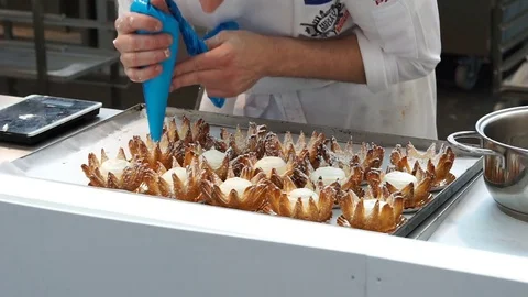 Chef prepares his specialties Stock Footage 71745965