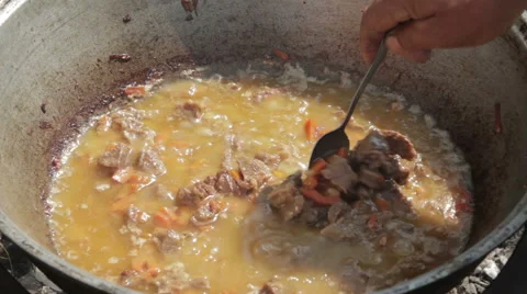 Chef Prepares A Hot Meal Video stock 63524446