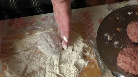 The chef prepares meat cutlets Stock Footage 167105023