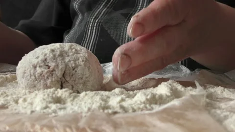 The chef prepares meat cutlets Stock Footage 167105053