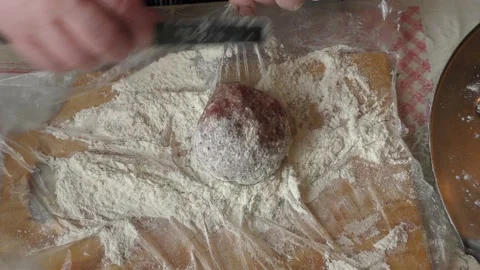 The chef prepares meat cutlets Stock Footage 167105350