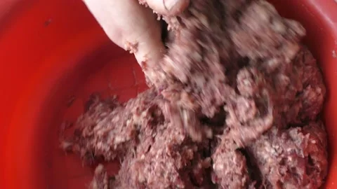 The chef prepares minced deer cutlets Stock Footage 156677760