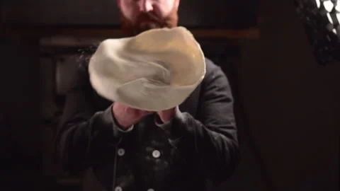 The chef prepares pizza. Video stock 145355554