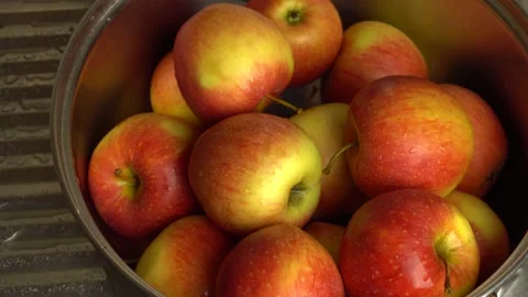 Chef prepares salad and quickly cleans carrots. Stock Footage 143349695