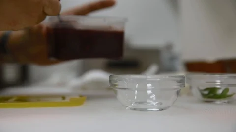 The chef prepares a tortilla. Close up Stock Footage 87135305