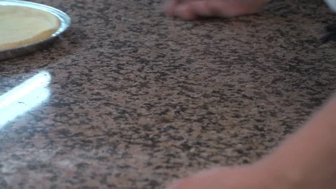 Chef preparing and stretching pizzas dough  Stock Footage 86903095