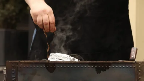 The chef is preparing a BBQ 2 Stock Footage 311763452