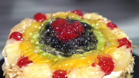 The chef is preparing a birthday or special day cake. Stock Footage 150090174