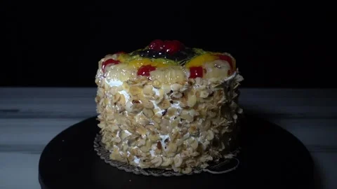 The chef is preparing a birthday or special day cake. Stock Footage 150090233