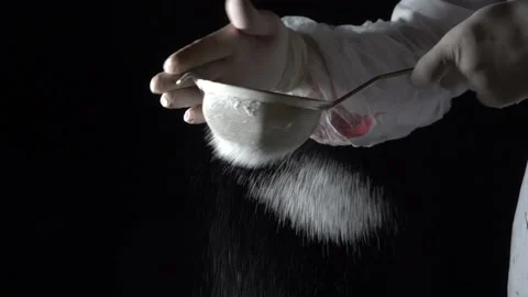 The chef is preparing a birthday or special day cake. Stock Footage 150091376