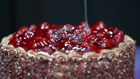 The chef is preparing a birthday or special day cake. Stock Footage 150091659