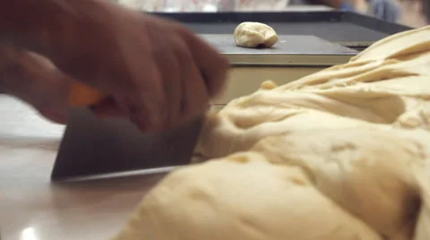 Chef preparing bread in kitchen Stock Footage 62912443