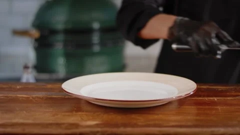 The chef is preparing a Burger. Close up Stock Footage 131152154