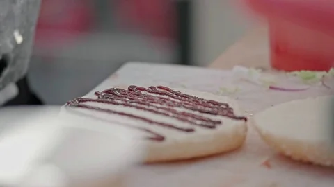 Chef Preparing Burger Stock Footage 77189592