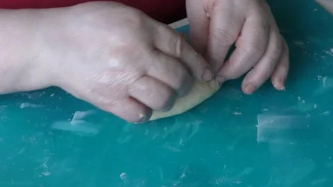 Chef preparing cabbage pie Stock Footage 198978260