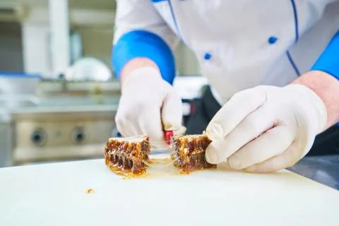 Chef preparing cake Stock Photos