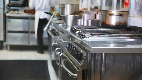 Chef preparing cooking food in kitchen Stock Footage 91089182