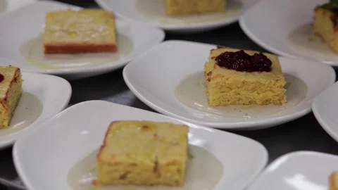 Chef preparing a dessert for a dinner in the kitchen Stock Footage 317602338