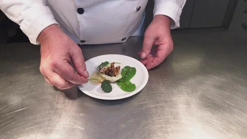 Chef Preparing Dessert Stock Footage 244990816