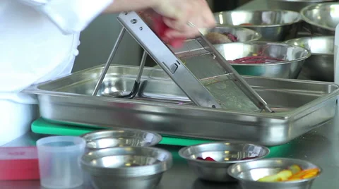 Chef preparing different kinds of food and desserts. Stock Footage 48471762