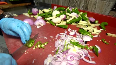 Chef preparing for dinner Video stock 158119425