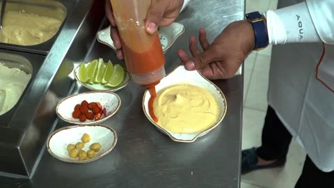 Chef Preparing a Dish Stock Footage 318310216
