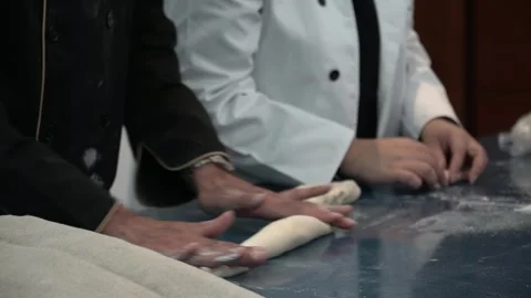 Chef Preparing Dough Stock Footage 317472601