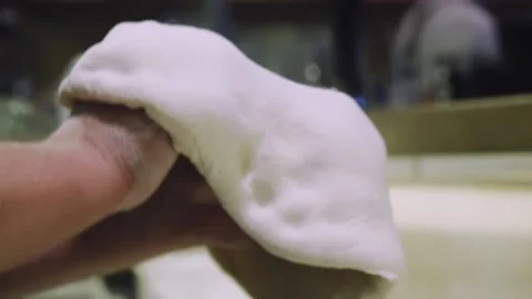 Chef preparing the dough for the pizza. Stock Footage 147704326