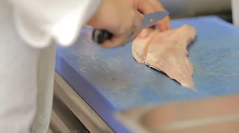 Chef preparing a fish Stock Footage 63604118